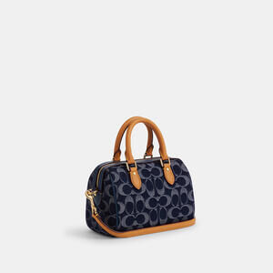 Coach Mini Rowan Crossbody Bag In Signature Denim